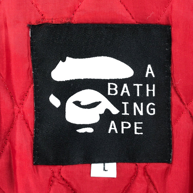 a bathing ape post overalls varsity jacket 90s