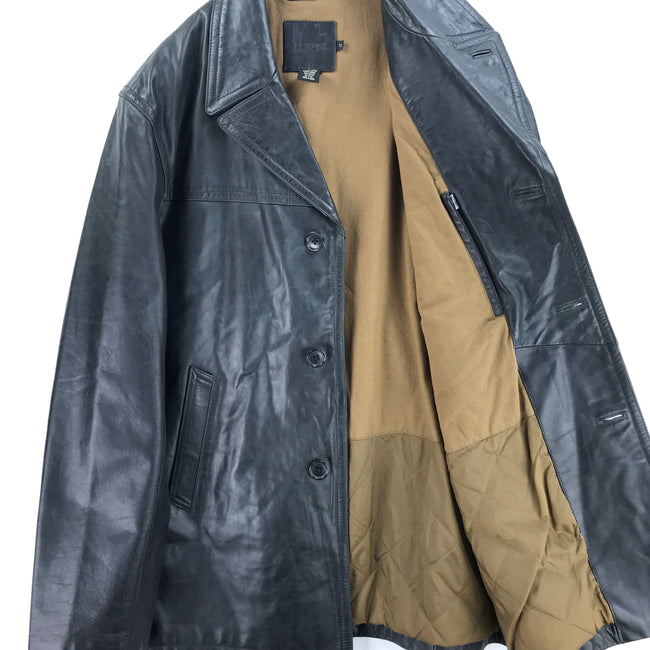 j.crew leather coat