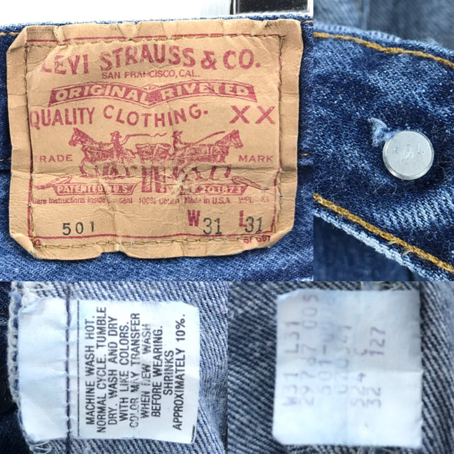 levi's 501 80s w31l31