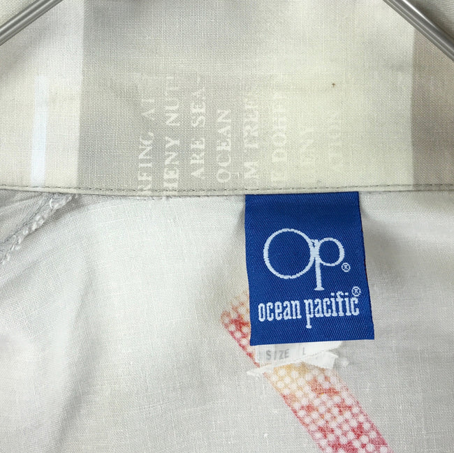 ocean pacific patterned shirt 80s