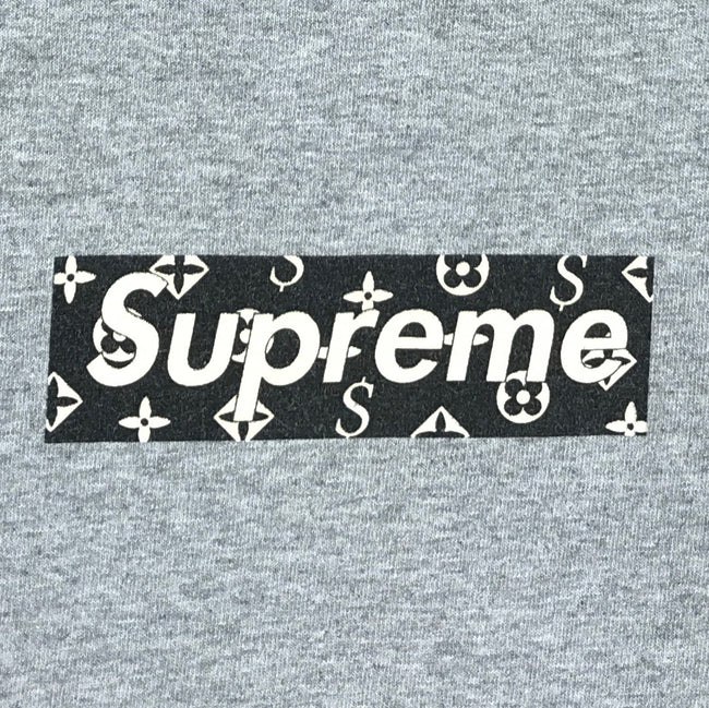 supreme t-shirt box logo 2000 monogram gray