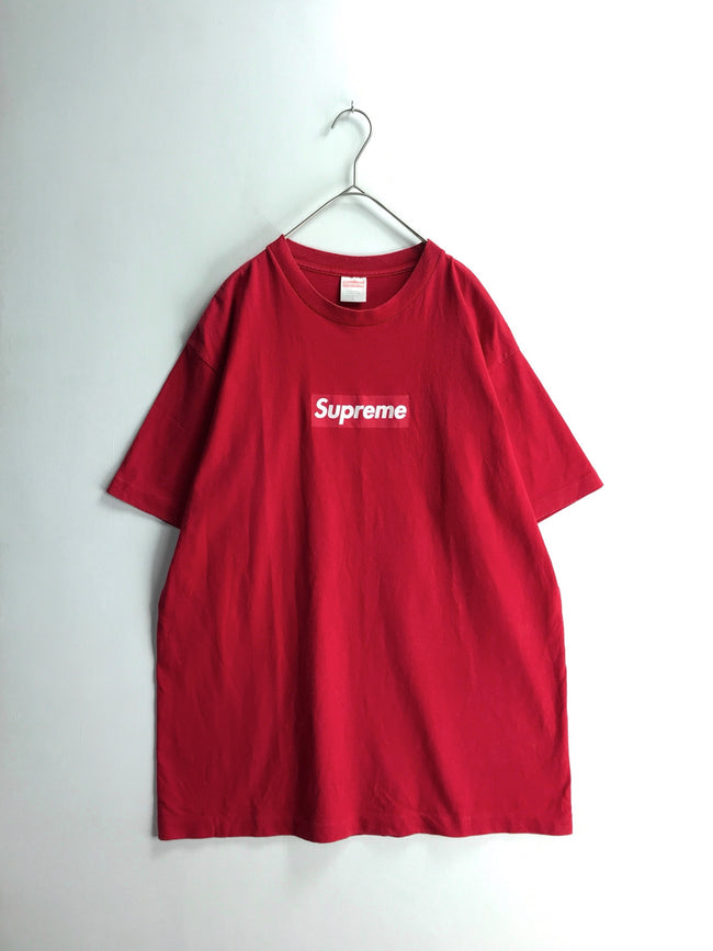 supreme t-shirt 90~00s box logo red– train in vain