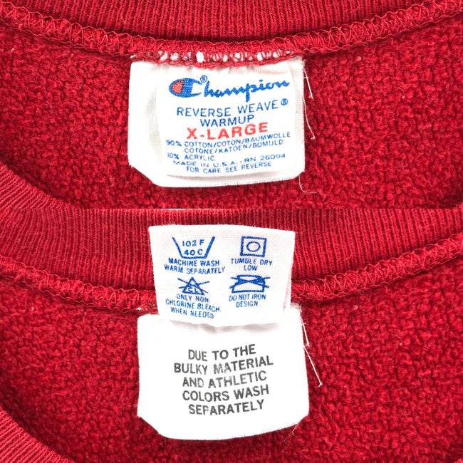 champion reverse weave 80s red
