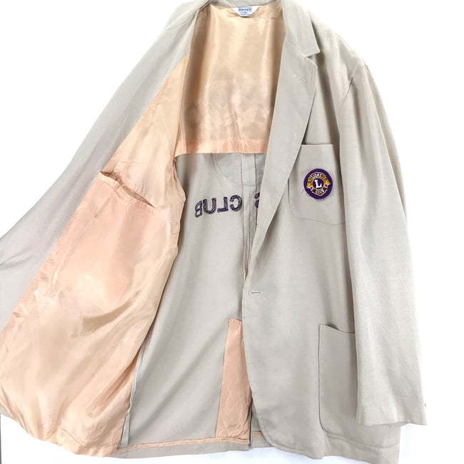 artex tailored jacket lions club 60s